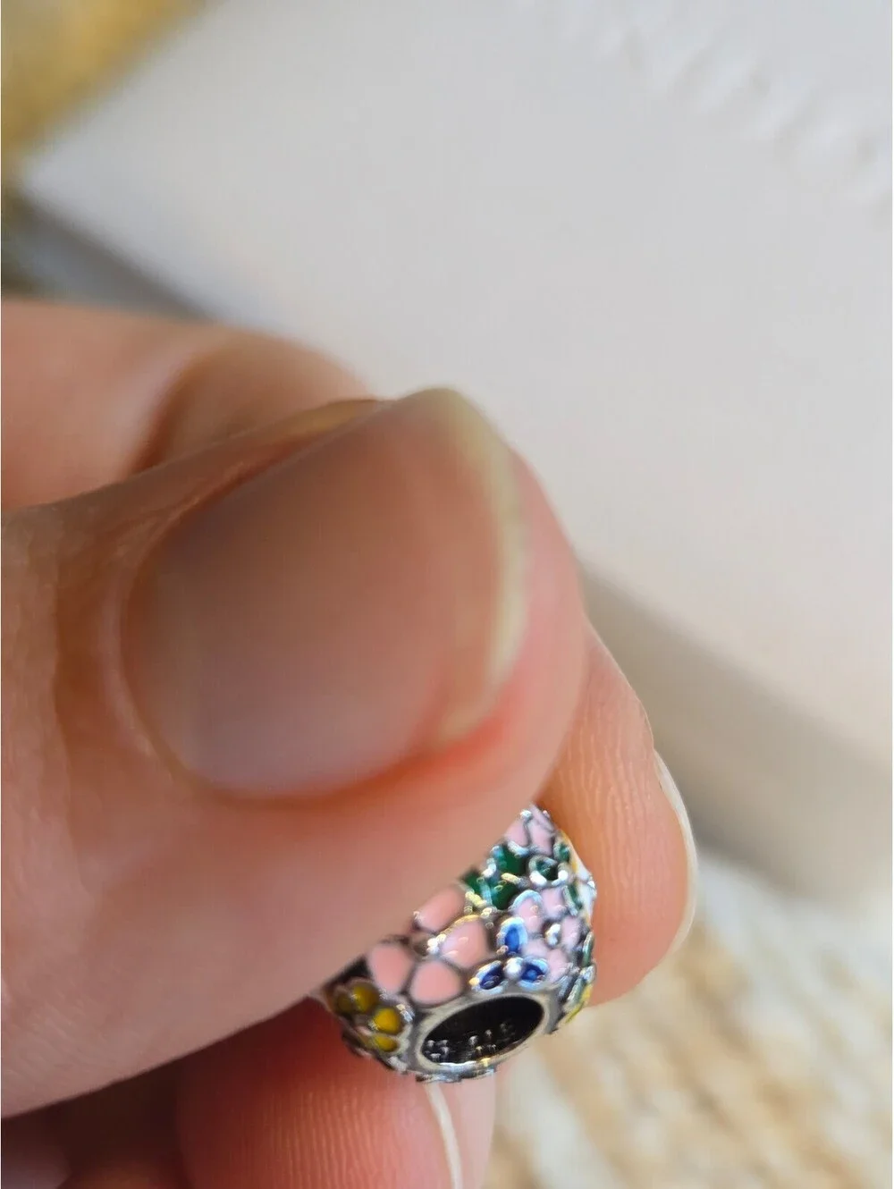 Pandora s925 silver charm bead flower